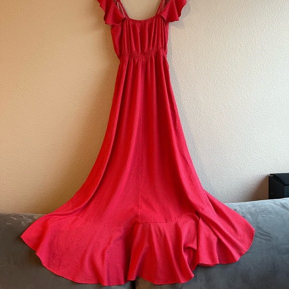 Red Hi-Lo Express Dress - Picture 6 of 6